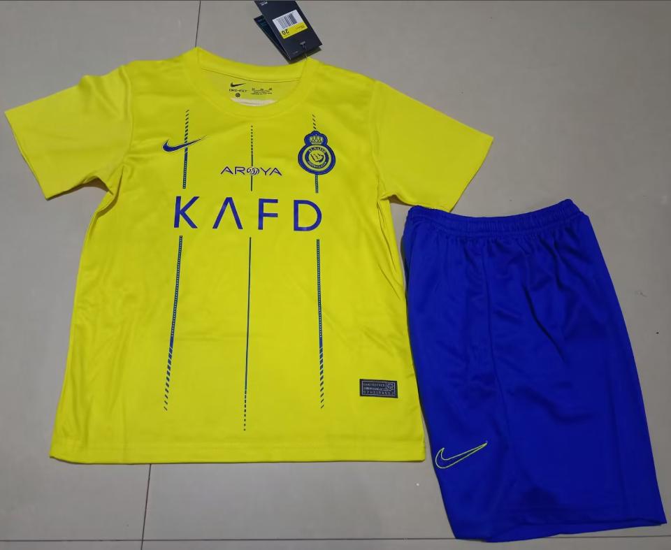 Kids Al-Nassr 2023/24 Ronaldo Home Kit